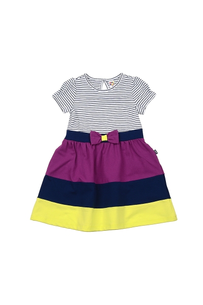 Платье для девочек Mini Maxi, модель 2984, цвет мультиколор/лиловый - Платья для девочек с коротким рукавом