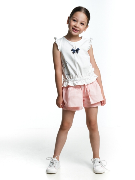 Комплект одежды для девочек Mini Maxi, модель 4347/4348, цвет белый/розовый - Комплекты летние