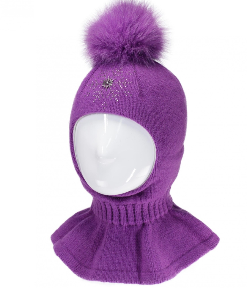 Шапка-шлем Николь фиолетовый - Шапки-шлемы зима-осень
