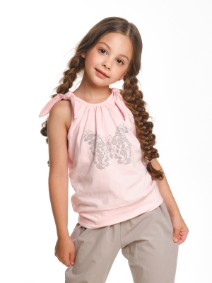Футболка-топ для девочек Mini Maxi, модель 0359, цвет розовый