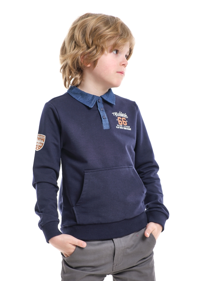 Футболка-поло для мальчиков Mini Maxi, модель 3620, цвет синий - Поло / джемпер длинный рукав