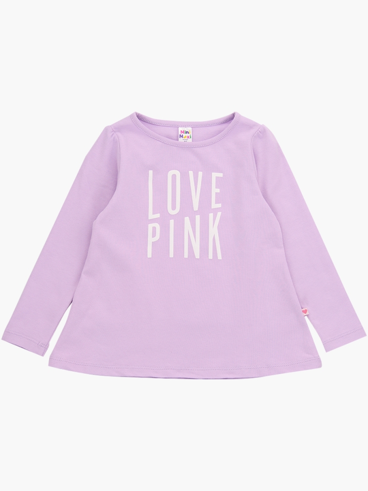 Футболка для девочек Mini Maxi, модель 0572, цвет сиреневый - Лонгсливы