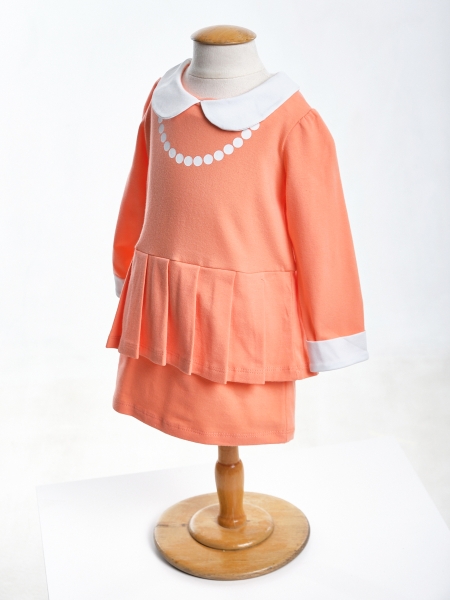 Платье для девочек Mini Maxi, модель 0477, цвет кремовый - Платья для девочек с коротким рукавом