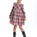 Платье для девочек Mini Maxi, модель 7351, цвет розовый/мультиколор/клетка