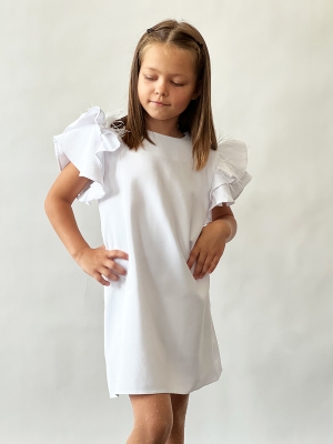 Платье для девочки нарядное БУШОН ST5410, цвет белый