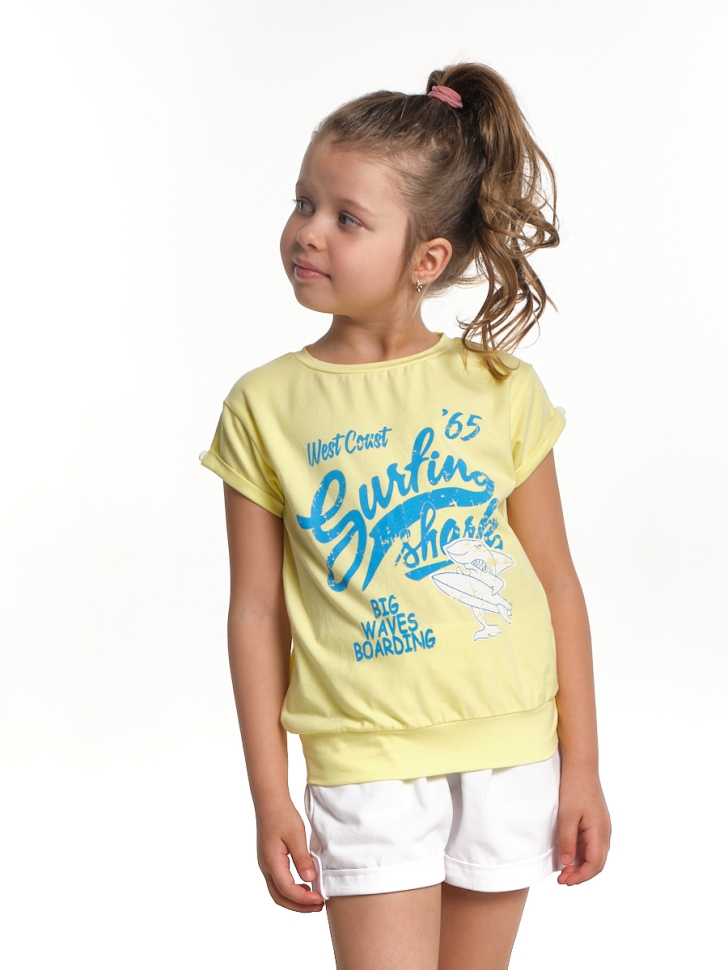 Футболка для девочек Mini Maxi, модель 0353, цвет желтый - Футболки для девочек