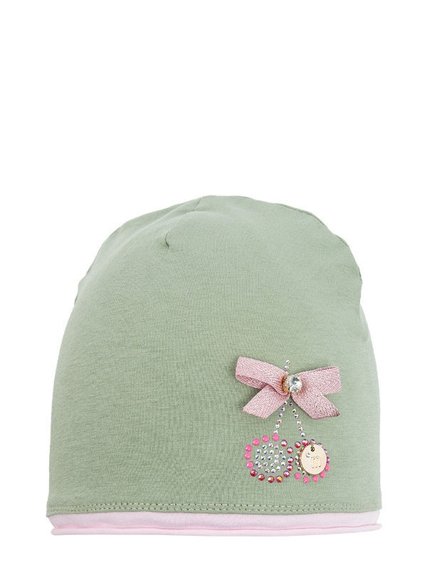 Шапка для девочки Сашенька, Миалт светлый/хаки, лето SLMM3 - Шапочки на лето