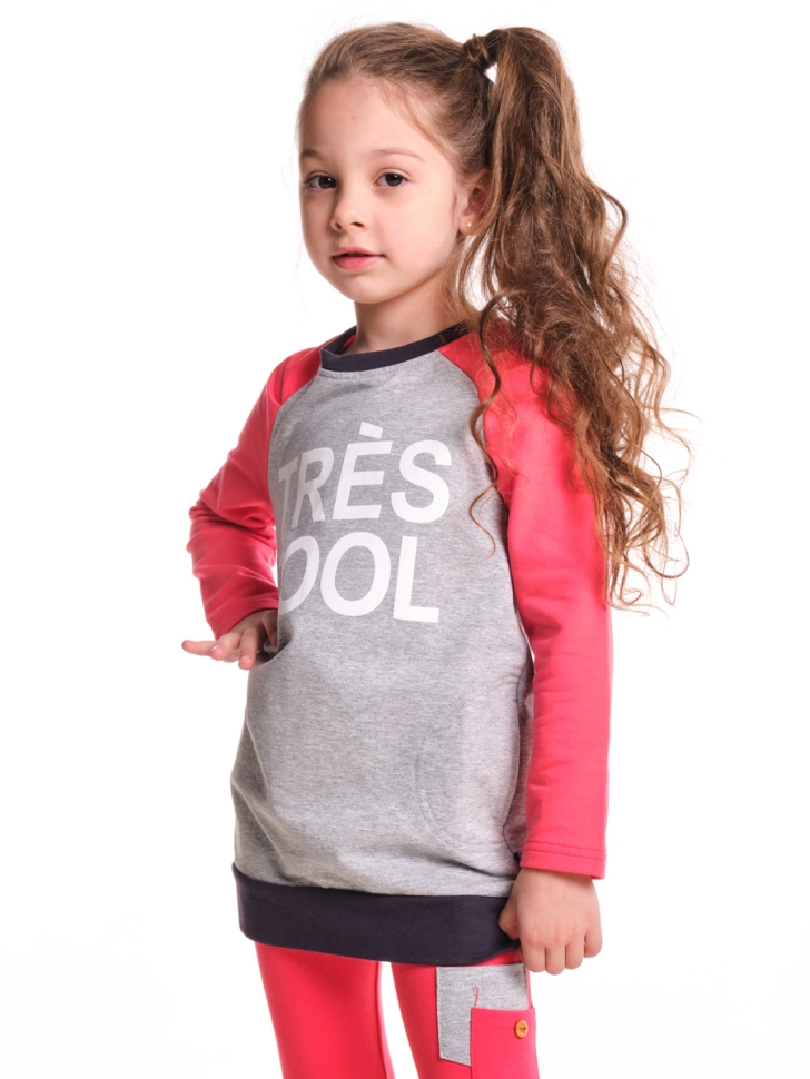 Свитшот для девочек Mini Maxi, модель 4155, цвет коралловый - Свитшоты / джемпера