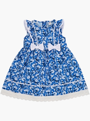 Платье для девочек Mini Maxi, модель 7656, цвет синий/мультиколор