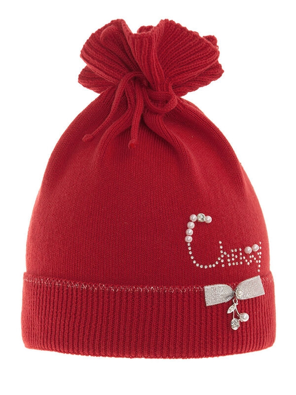 Шапка для девочки Капкейк, Миалт красный, весна-осень - Для девочек весна-осень