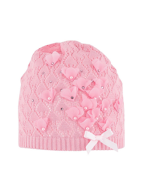 Шапка для девочки Верона, Миалт розовый, лето - Шапочки на лето