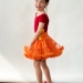 Юбка-американка для девочек БУШОН, модель ST91, цвет оранжевый