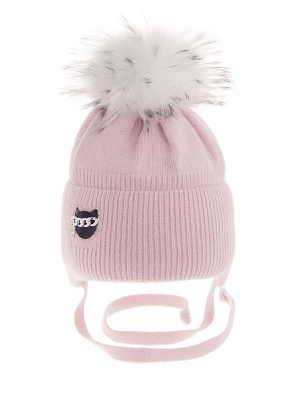 Шапка для девочки Ниточка, Миалт светло-пудровый, зима