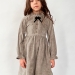 Платье для девочки нарядное БУШОН ST75, цвет серый-шелк