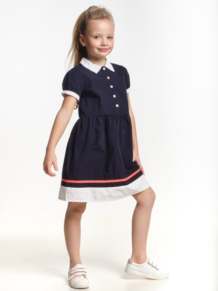 Платье для девочек Mini Maxi, модель 4400, цвет синий - Платья для девочек с коротким рукавом