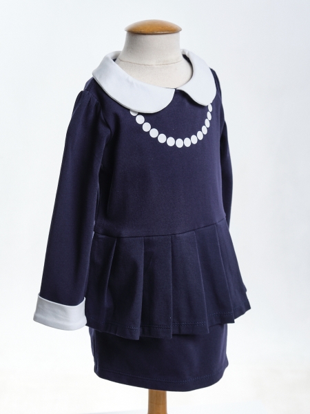 Платье для девочек Mini Maxi, модель 0477, цвет синий - Платья для девочек с коротким рукавом