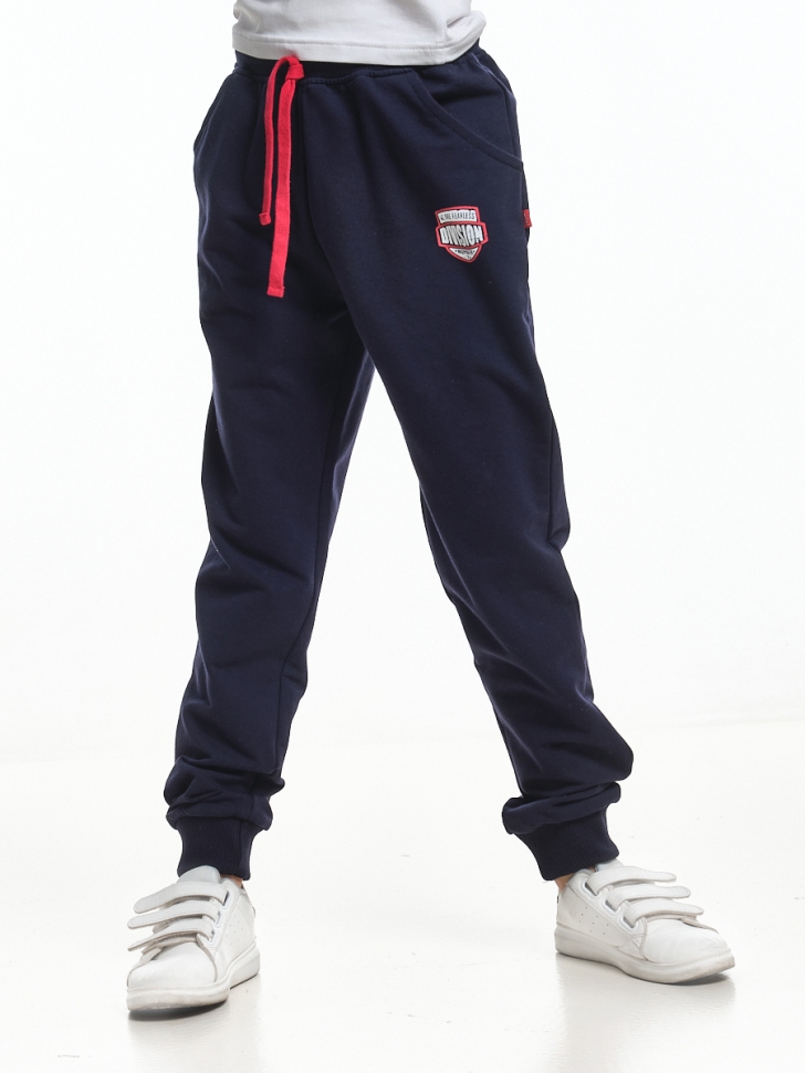 Брюки для мальчиков Mini Maxi, модель 0864, цвет синий/красный - Брюки спортивные (джогеры)