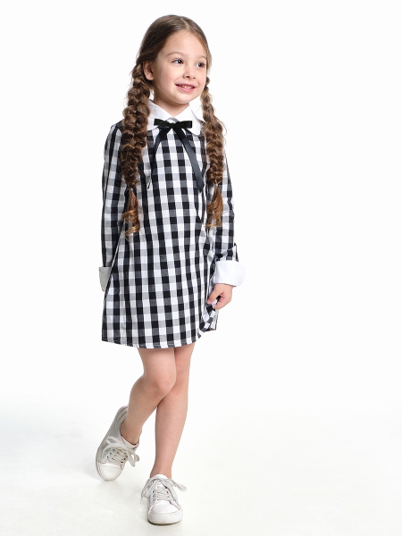 Платье для девочек Mini Maxi, модель 6847, цвет клетка - Платья для девочек с длинным рукавом