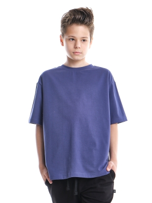 Футболка для мальчиков Mini Maxi, модель 7627, цвет серый/синий