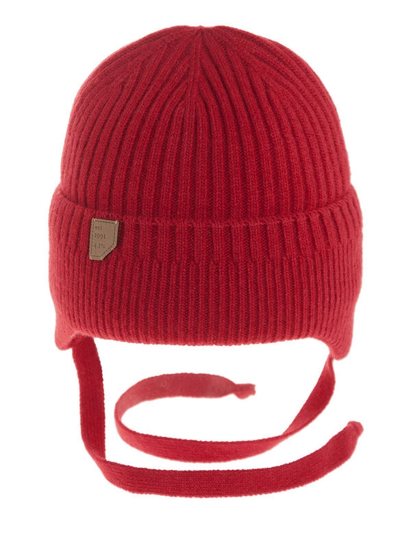 Шапка для мальчика Баламут, Миалт красный, зима - Шапки осень-зима