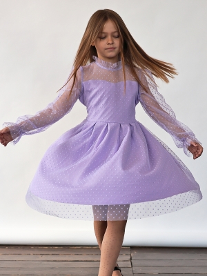 Платье для девочки нарядное БУШОН ST77, цвет сиреневый