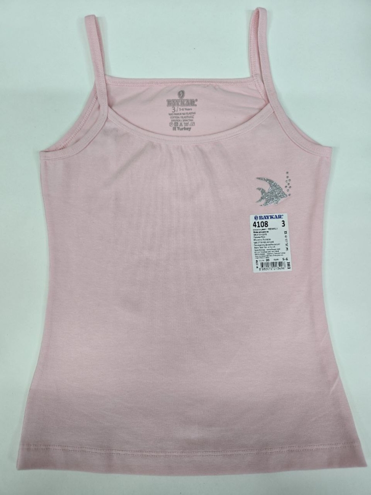Майка для девочки, 4108 Baykar розовый - Майки для девочек