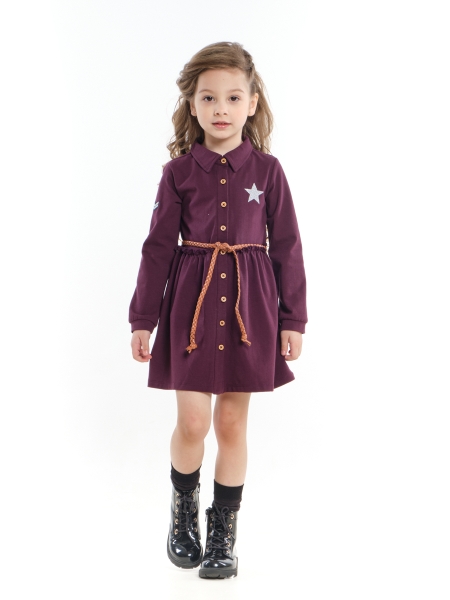 Платье для девочек Mini Maxi, модель 4093, цвет бордовый - Платья для девочек с длинным рукавом
