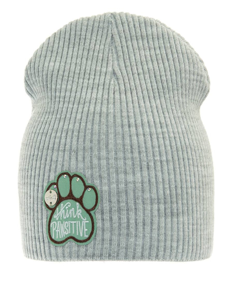 Шапка для девочки Позитив, Миалт светло-серый, весна-осень  - Для девочек весна-осень