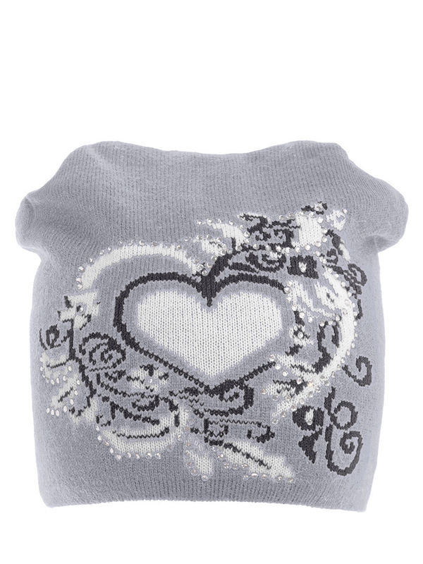 Шапка для девочки Рамочка, Миалт светло-серый/темно-серый, весна-осень - Для девочек весна-осень