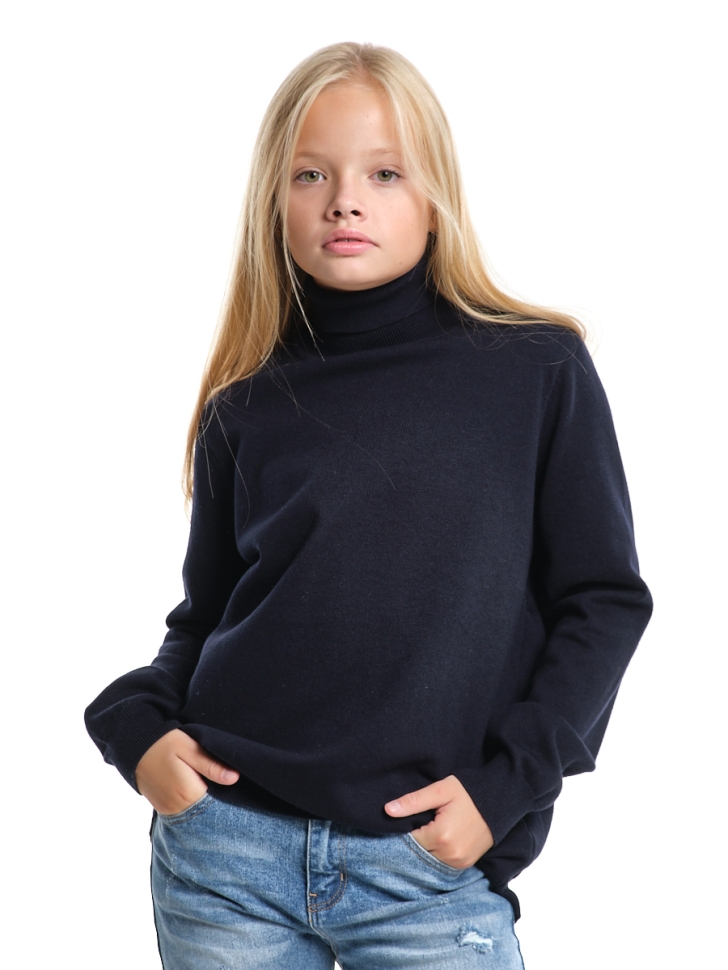 Водолазка для девочек Mini Maxi, модель 3312240, цвет синий - Водолазки для девочек