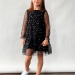 Платье для девочки нарядное БУШОН ST53, цвет черный блестки/звезды