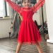 Платье для девочки нарядное БУШОН ST77, цвет красный