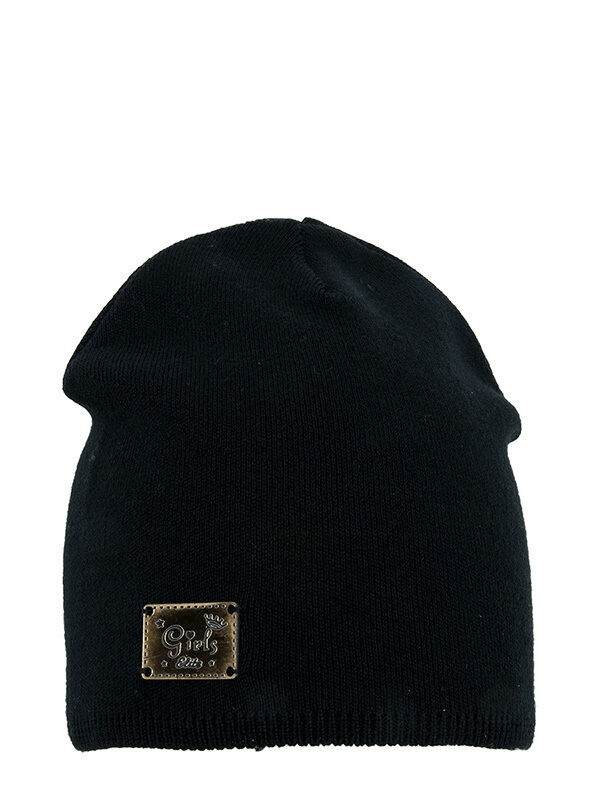 Шапка для девочки Баффи, Миалт черный, весна-осень - Для девочек весна-осень