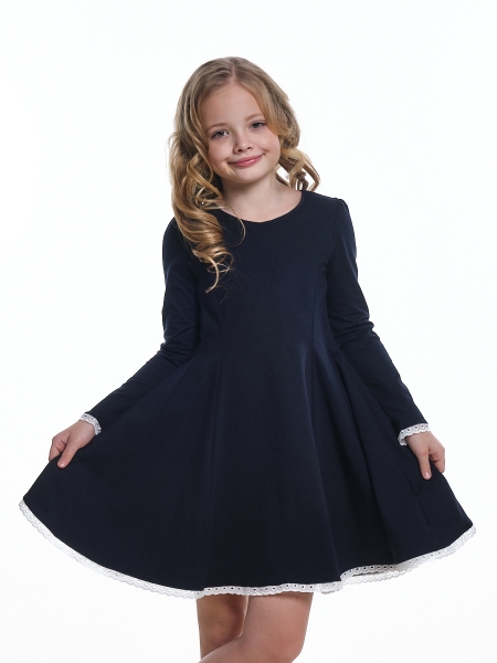 Платье для девочек Mini Maxi, модель 7790, цвет темно-синий - Платья для девочек с длинным рукавом