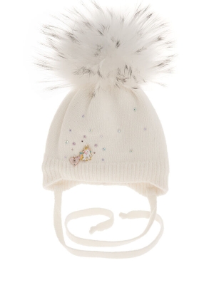 Шапка для девочки Стеша, Миалт белый, зима