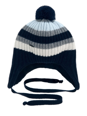 Шапка для мальчика Орбита, Миалт темно-синий/голубой, зима