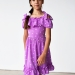 Платье летнее для девочки подростка БУШОН ST65 нарядный сарафан в сердечко сиреневый
