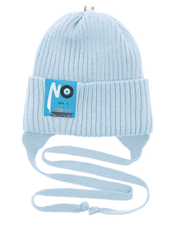 Шапка для мальчика Нельсон, Миалт бледно-голубой, весна-осень - Шапки весна-осень