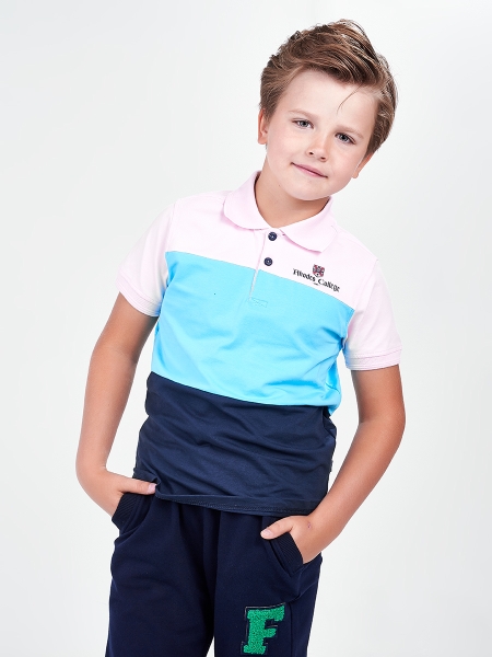 Футболка-поло для мальчиков Mini Maxi, модель 0678, цвет триколор - Поло / футболки короткий рукав