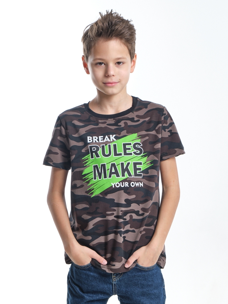 Футболка для мальчиков Mini Maxi, модель 7852, цвет камуфляж - Футболки для мальчиков