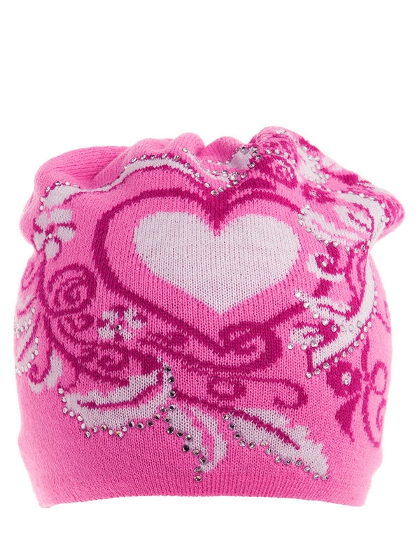 Шапка для девочки Рамочка, Миалт ярко-розовый/темно-розовый, весна-осень - Для девочек весна-осень