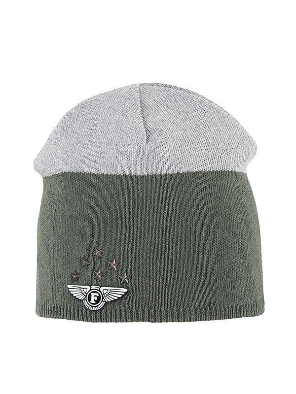Шапка для мальчика Форсаж, Миалт хаки/серый, весна-осень-лето - Шапки весна-осень