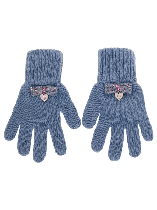 Перчатки для девочки Паутинка, Миалт джинсовый - Перчатки