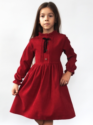 Платье для девочки нарядное БУШОН ST75, цвет брусника