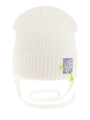 Шапка для девочки Индиана, Миалт белый, весна-осень