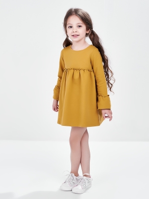 Платье для девочек Mini Maxi, модель 2486, цвет горчичный