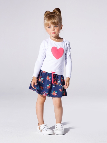 Платье для девочек Mini Maxi, модель 2776, цвет белый - Платья для девочек с длинным рукавом