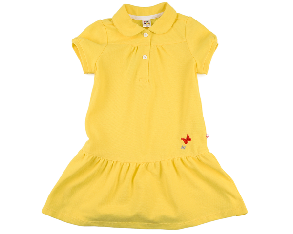 Платье для девочек Mini Maxi, модель 0695, цвет желтый - Платья для девочек с коротким рукавом