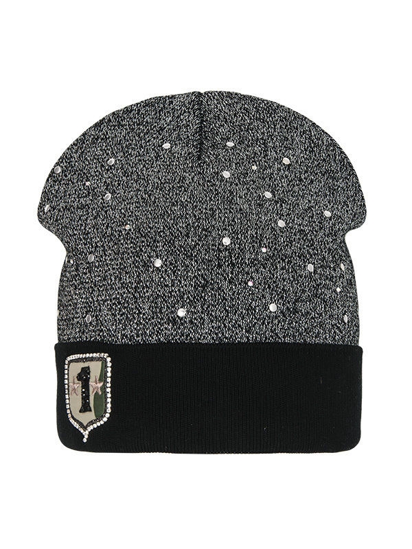 Шапка для девочки Ибица, Миалт черный, весна-осень - Для девочек весна-осень
