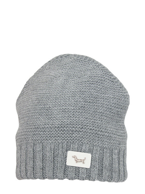 Шапка для девочки Такса, Миалт серый, весна-осень - Для девочек весна-осень
